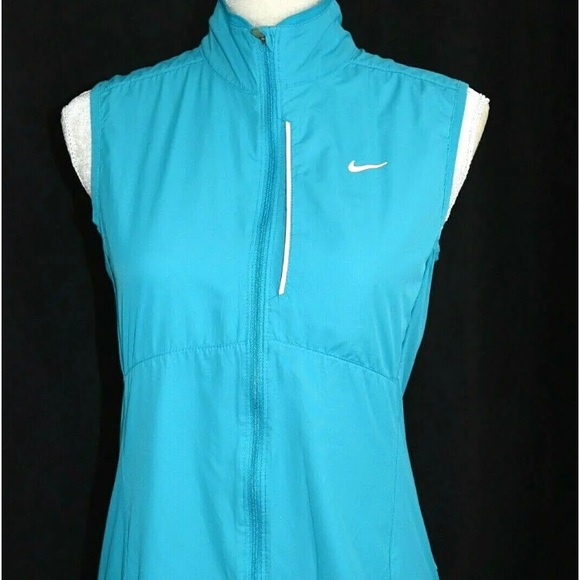 Nike Light Vest Teal Blue Zip security zip pocket Reflective stripes, Sz… - Picture 2 of 8